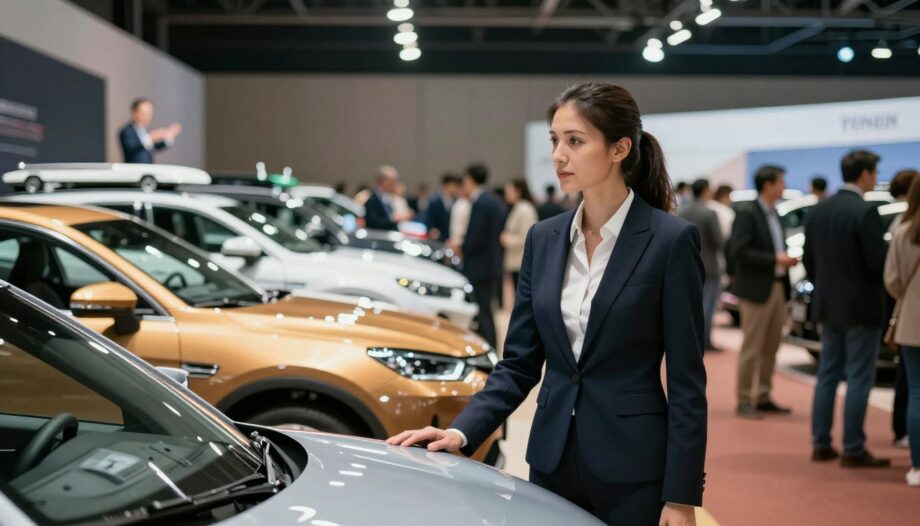 women buying cars at auction alone